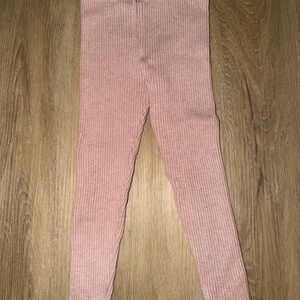 Zara Ribbed Mauve-Pink Kids Leggings